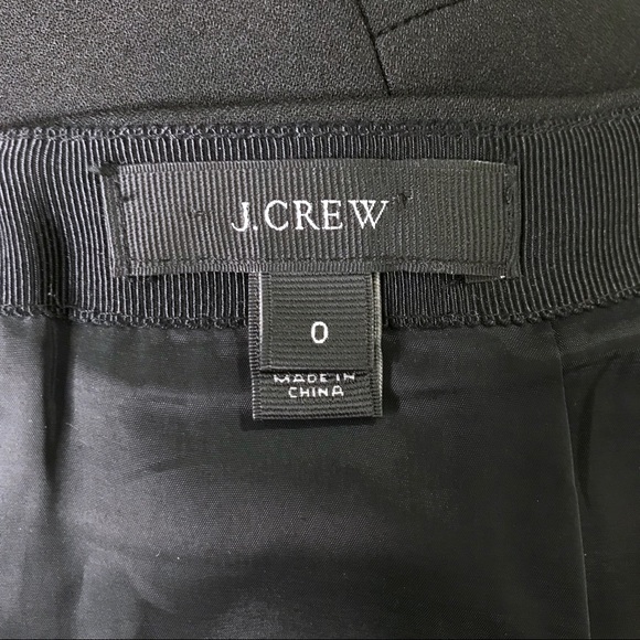 J. Crew Fluted Skirt in Double Crepe Black Size 0 - Picture 7 of 8